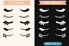 Black Eyelashes | Hand-drawn clip art of girl eyes Product Image 2