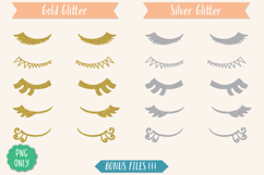 Black Eyelashes | Hand-drawn clip art of girl eyes Product Image 3