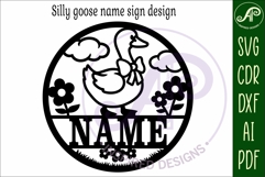 Silly Goose name sign design for laser cutting Product Image 6