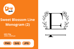 Simple Blossom Line Monogram Product Image 1