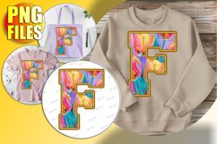 F Doodle Letter Valentine Sweet Whimsical Charm! Product Image 1