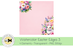 Watercolor PNG 300dpi Easter Edges 3 Product Image 7