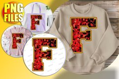 F Doodle Letter Style PNG Bright Christmas Theme! Product Image 1