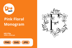Pink Floral Monogram Product Image 1