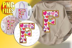 F Doodle Letter Valentine Cheerful Loving Charm! Product Image 1