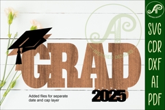 Graduation 2025 signature wall sign. laser cut digital vecto Product Image 6