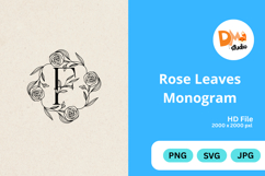 Rose Leaves Monogram Product Image 1