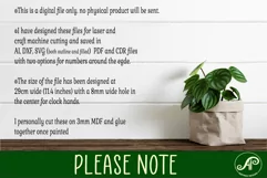 football/ rugby ball wall clock laser cut files, SVG file. Product Image 6