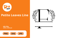 Petite Leaves Line Monogram Product Image 1
