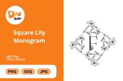 Square Lily Monogram Product Image 1