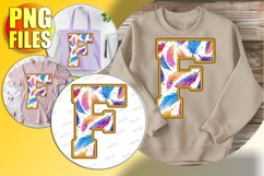 F Doodle Letter Valentine Loving Whimsical Heart! Product Image 1
