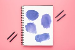 Blue Watercolor splash clipart Product Image 2