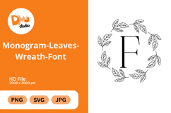 Monogram Leaves Wreath Font Product Image 1