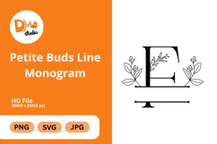 Petite Buds Line Monogram Product Image 1