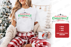 Penguin Kisses Christmas Wishes Holiday Shirt Design Product Image 1