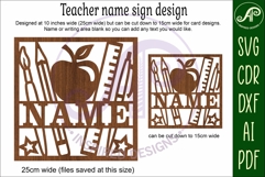 Teacher square name sign svg laser Product Image 6