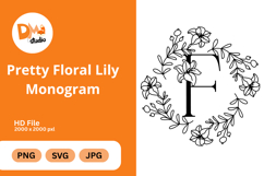 Pretty Floral Lily Monogram Product Image 1