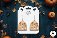 Layered Ghost House SVG | Halloween Earrings Laser Cut Product Image 3