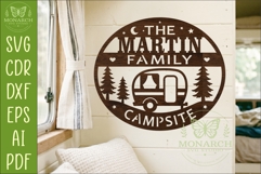 Personalized Family Camping Campsite Sign SVG Product Image 1