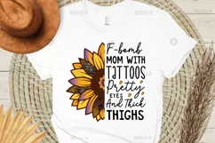 F bomb mom with tattoos Sublimation PNG Product Image 2
