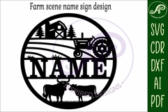 Farming name sign design for laser cutting Product Image 6
