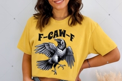F-Caw-F PNG, Funny Raven Bird Clipart, Gothic Crow Humor Product Image 3