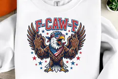 F-Caw-F Funny Patriotic Eagle USA Png Product Image 1