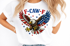 F-Caw-F Funny Patriotic Eagle USA Png Product Image 2