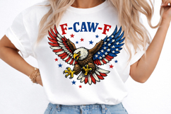 F-Caw-F Funny Patriotic Eagle USA Png Product Image 3
