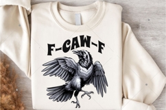 F-Caw-F PNG, Funny Raven Bird Clipart, Gothic Crow Humor Product Image 5