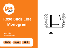 Rose Buds Line Monogram Product Image 1