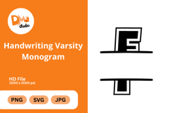 Handwriting Varsity Monogram Product Image 1