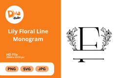 Lily Floral Line Monogram Product Image 1