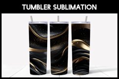 10 Black Gradient Abstract Glitter Tumbler Seamless Tumbler Product Image 5