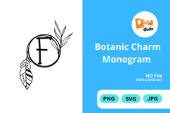 Botanic Charm Monogram -Elegant Floral Letters SVG, PNG, JPG Product Image 1