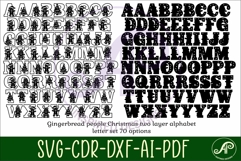 Gingerbread people alphabet set. 2 layer letters. 70 letters Product Image 6