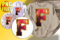 F Doodle Letter Whimsical Heart Festive Style! Product Image 1