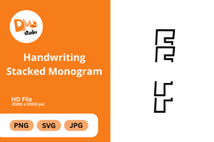 Handwriting Stacked Monogram Product Image 1