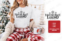 North Pole Legend Christmas Shirt Design Product Image 1