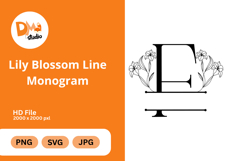 Lily Blossom Line Monogram Product Image 1