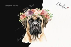 Watercolor Dogs with Flower Crowns Clipart | Watercolor Dog Product Image 2
