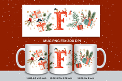 Christmas Mug Customizable Custom Winter Coffee Cup Letter F Product Image 1