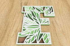 Layered Botanical Alphabet Laser Cut File - Letter F Product Image 3
