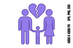 Colored Divorce Icon Product Image 1