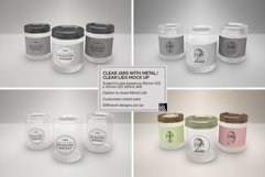 Clear Jars with Metal /Clear Lids Mockup Product Image 5