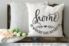 Home Is Where The Heart Is SVG | Home Sign SVG | Farmhouse S Product Image 4
