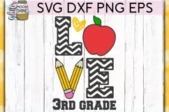 3rd Grade Love SVG DXF PNG EPS Cutting Files Product Image 2