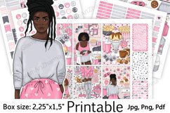 Weekend Home African American Sticker Box Size 2,25"x1,5" Product Image 1