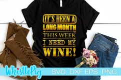 Funny Svg Wine Svg Funny Wine Svg Mom Wine Svg Long Week Svg Product Image 1