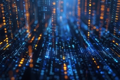 Digital Binary Code Background Wallpaper Product Image 1